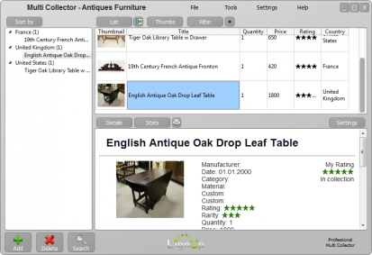 antique inventory program