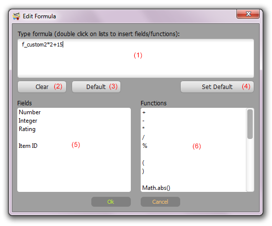 MultiCollector Formula editor