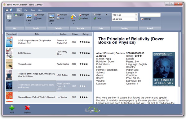 Books collecting software