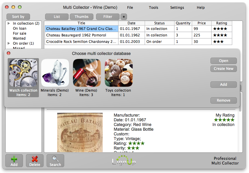 LignUp Universal Multi Collector Software